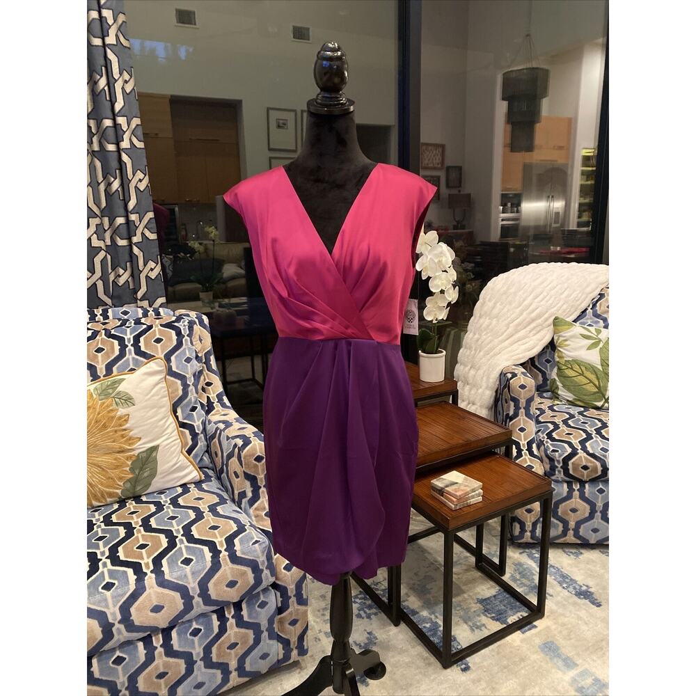 Vince Camuto Fuchsia and Plum Midi Dress